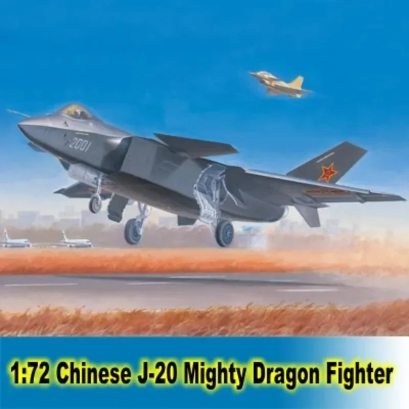 Trumpter 1:72 Scale Chinese J-20 Mighty Dradon Airforce Fighter Model Building Kits Model Assembly DIY 01663