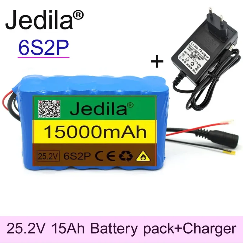 24V. Lithium Battery. 15AH,6S2P. 15000mAh Lithium Ion Batteries With Charger -Emergency lamps - Power Assisted Electric Bicycles