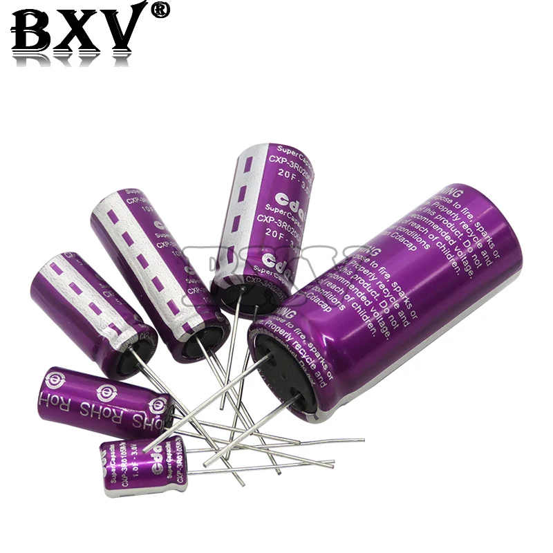 1PCS 3.0V CDA 3V Super Capacitor 1F 2F 3.3F 5F 7F 10F 15F 18F 20F 30F 50F 60F 100F 120F Farad Capacitor 3.0V3.3F 3V10F