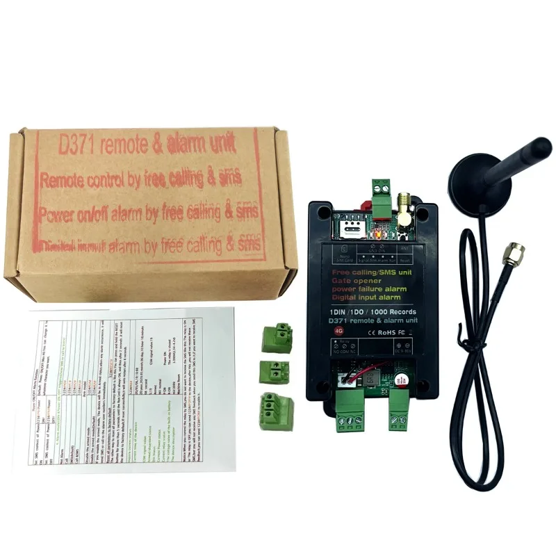 D371 Power Loss Alarm GSM Remote Controller 2g 4g Water Level Human Sensor Remote Control