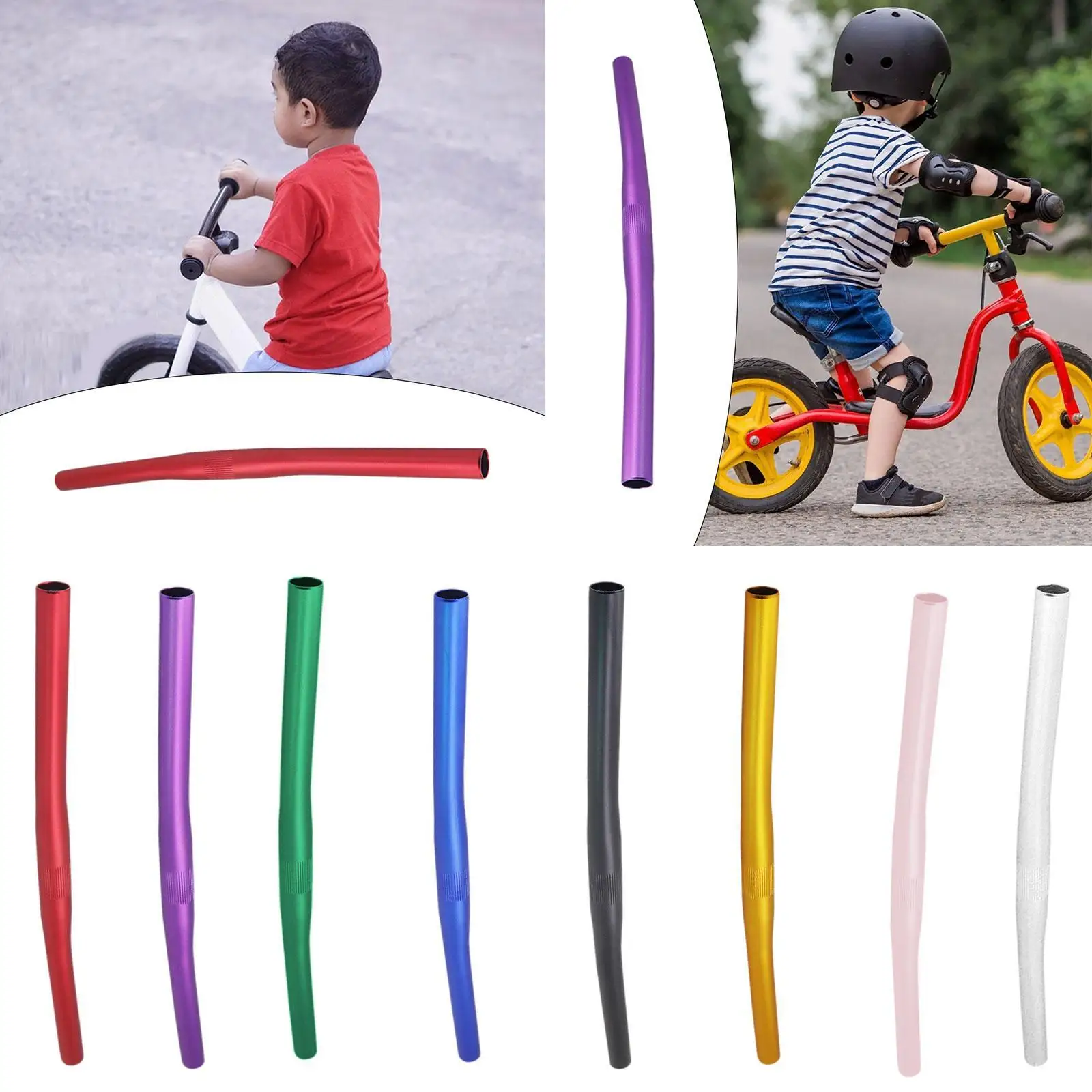 Kids Bike Handlebar Handle Bar Bicycle Short Handlebar Flat Riser Bar for Bicycle Modification