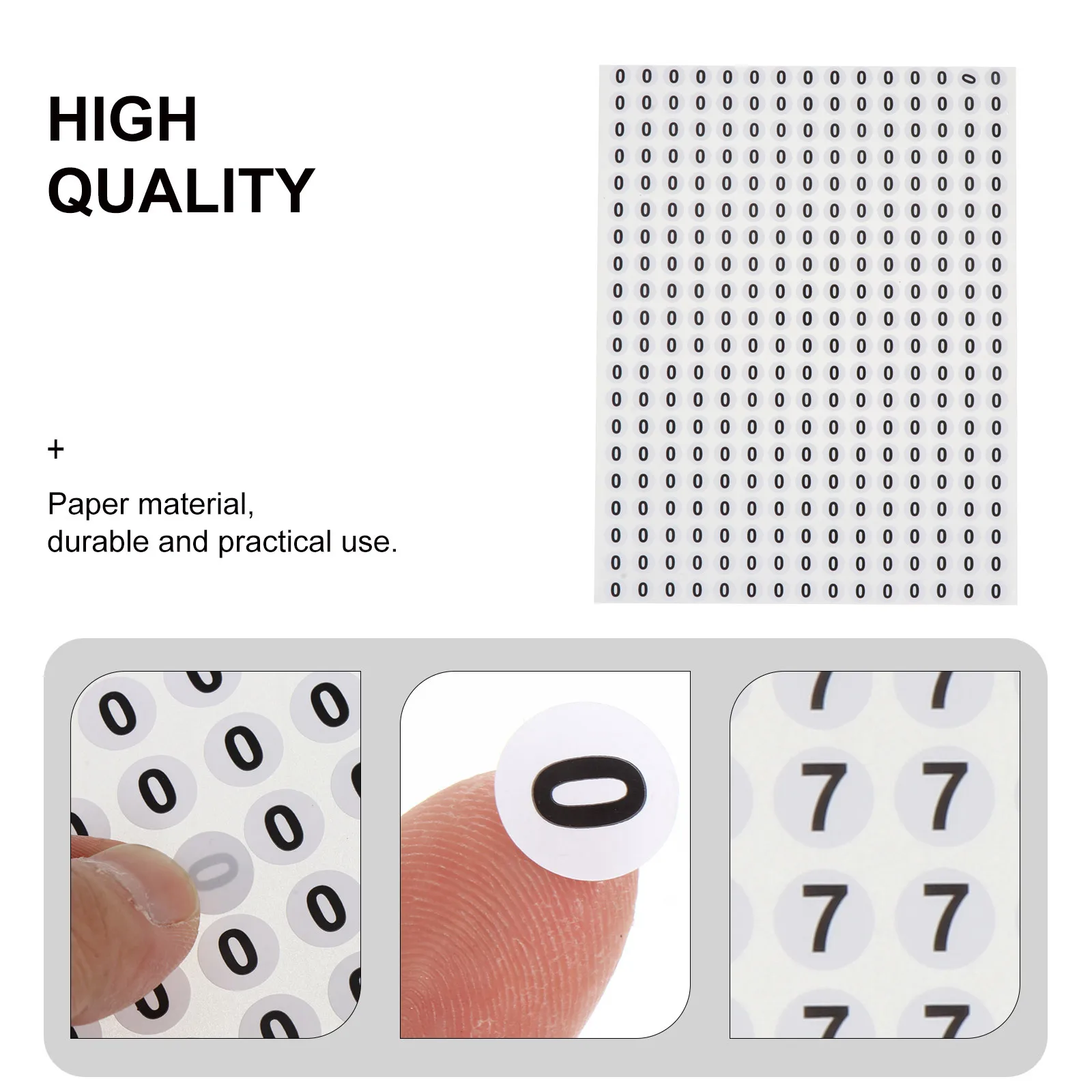

6000Pcs Round Paper Number Paster Serial Stickers Self-Adhesive Removable Labels for Home Office Storage DIY Projects