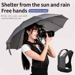 1 set of adjustable shoulder straps, umbrella holder, and straps can free up hands for photographers and outdoor activities