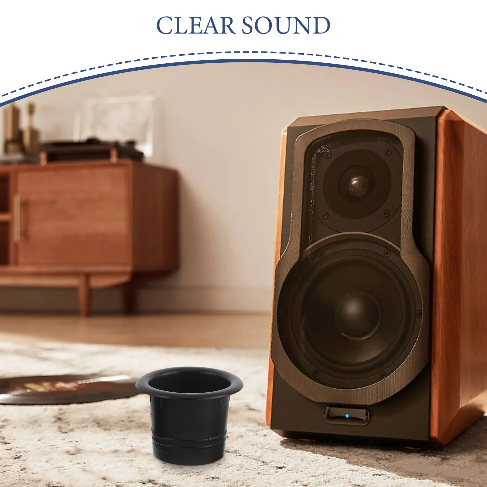 5Pcs Speaker Port Tube Plastic Bass Reflex Enclosure Vent Round Ported Subwoofer Audio Cabinet Accessory for Pa Dj Systems