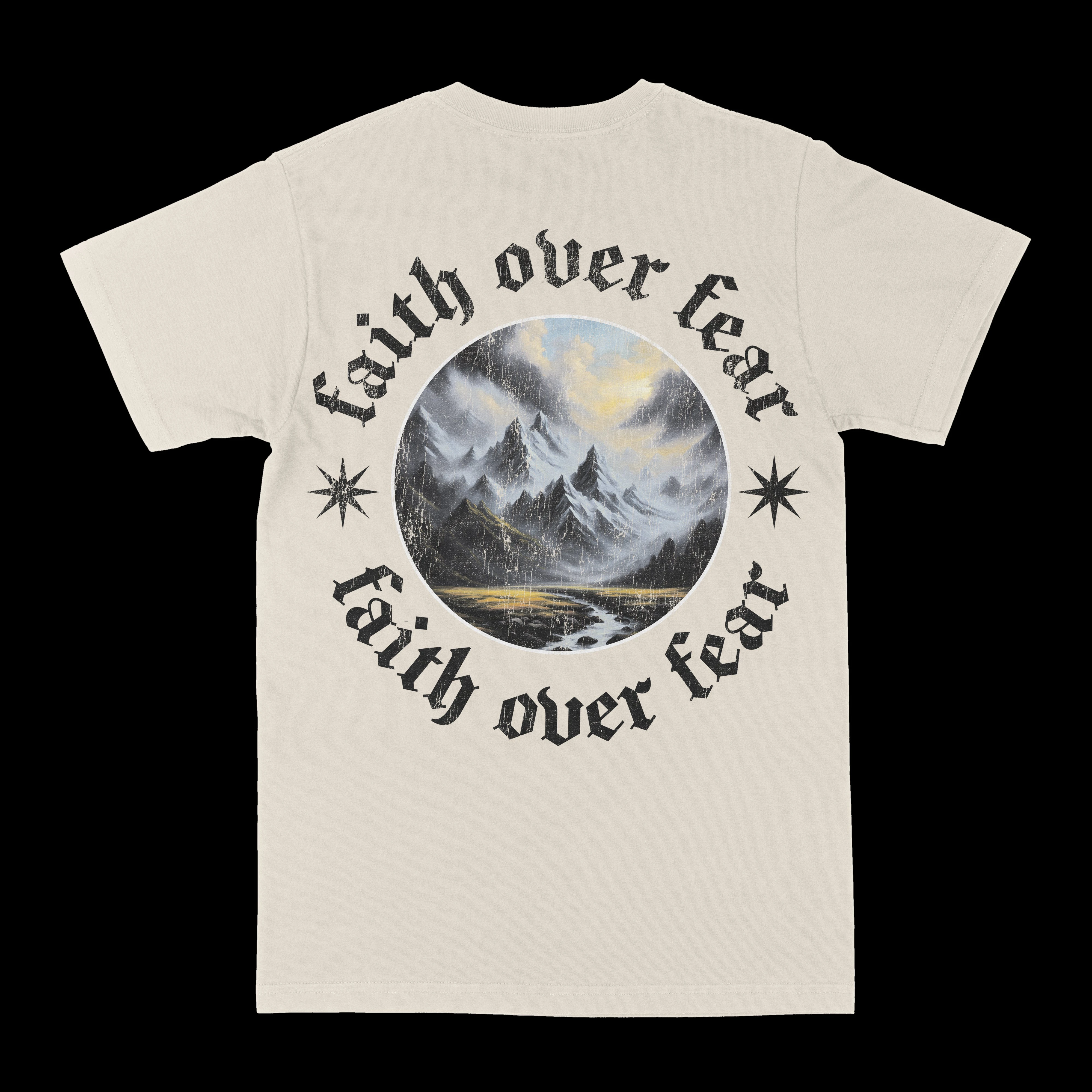 Camiseta Branca Faith Over Fea - Streetwear Brand Graphics avaliação e preço