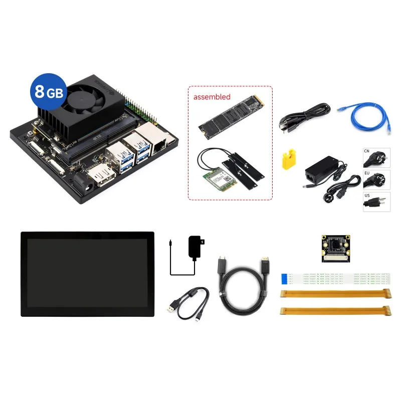 Jetson Orin Nano Artificial Intelligence (AI) Development Kit, suitable for embedded &edge systems, with built-in 8GB core board