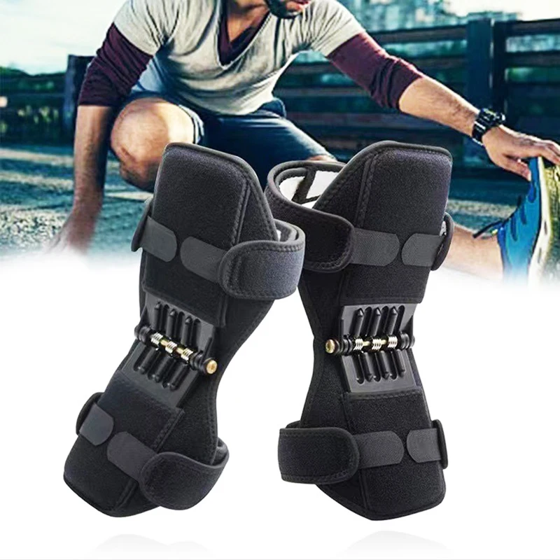 Sport Joint Patella Power Lift Knee Braces Elderly Walking Support Protect Fixed Booster Breathable Rebound Spring Knee New