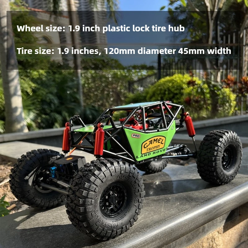 RC Car 1/10 Simulation 4WD RC Climbing Car Model Professional Differential Lock Electric Remote Control Off-road Vehicle Gift