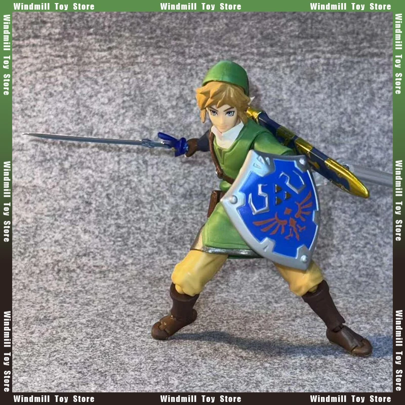 The Hyrule Net PVC Action Figure, Link Master Sword, Hylian Shield Game, Anime Action Figure, Desktop Ornement Model, Crafts Gifts, 18cm