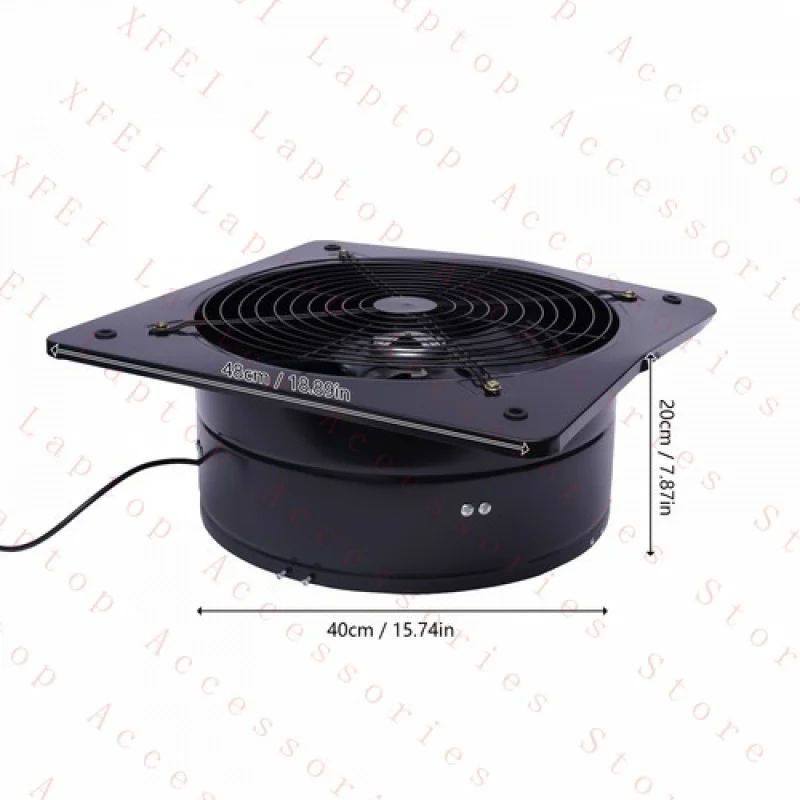 F 16Inch Fan Utility Blower Industrial Axial Flow Exhaust Fan Black 2800r/min 750W