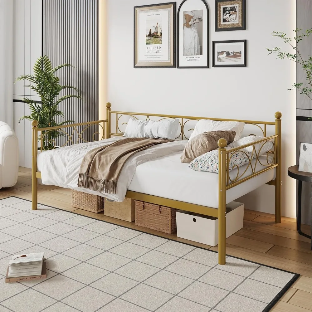 

Двухмерный каркас кушетки IDEALHOUSE, металлический каркас дивана-кровати, прочные металлические рейки, дневная кровать для гостиной, спальни, гостиной, S