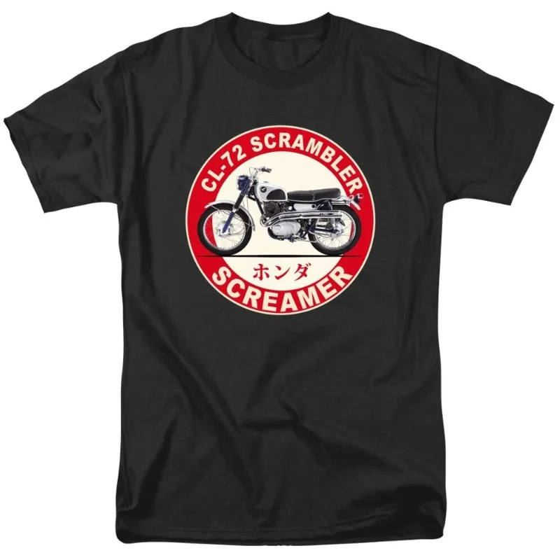 

Honda Men's and Women's T-Shirt Summer Racing Motorcycle Riding Off-Road Lovers Short Sleeve CL72 Street Scrambler 1966 Top