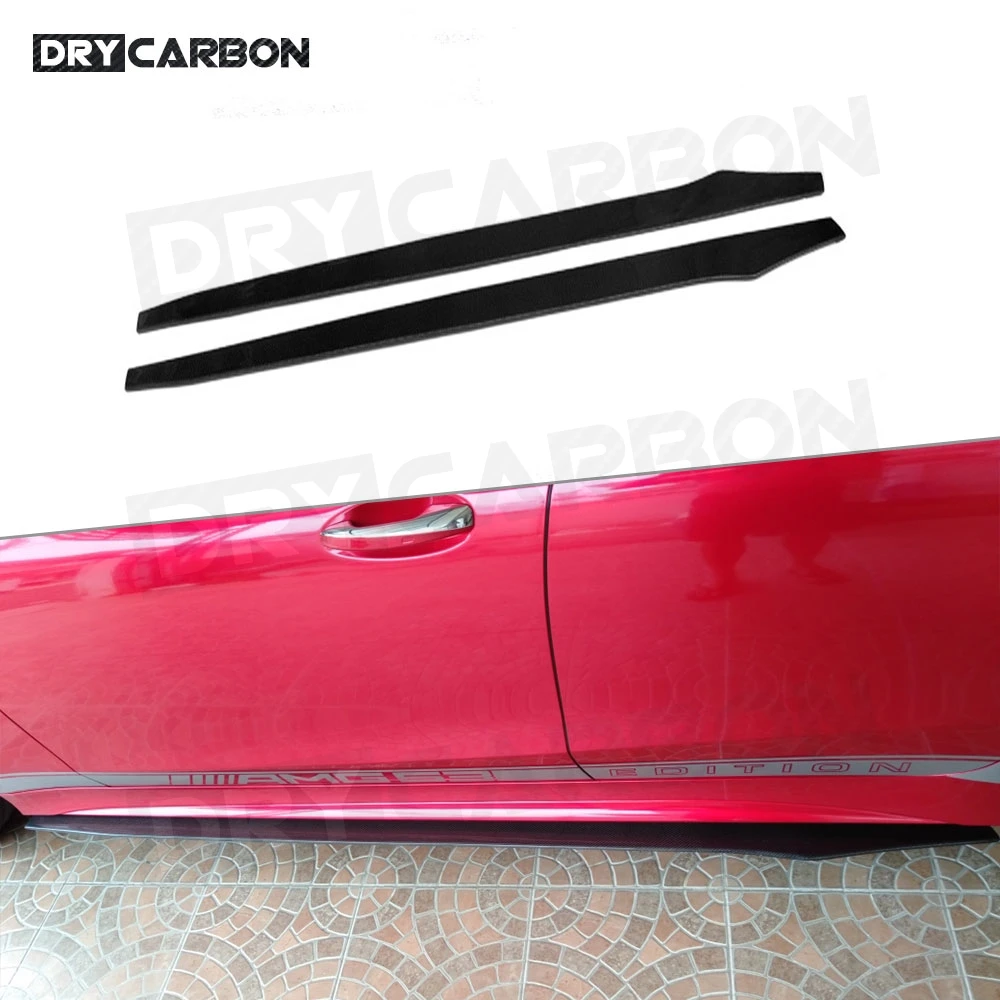 Carbon Fiber Car Bumper Side Skirts Apron Lip Spoiler for Mercedes Benz CLS Class C257 CLS260 300 350 450 CLS53 2012-2019+ FRP