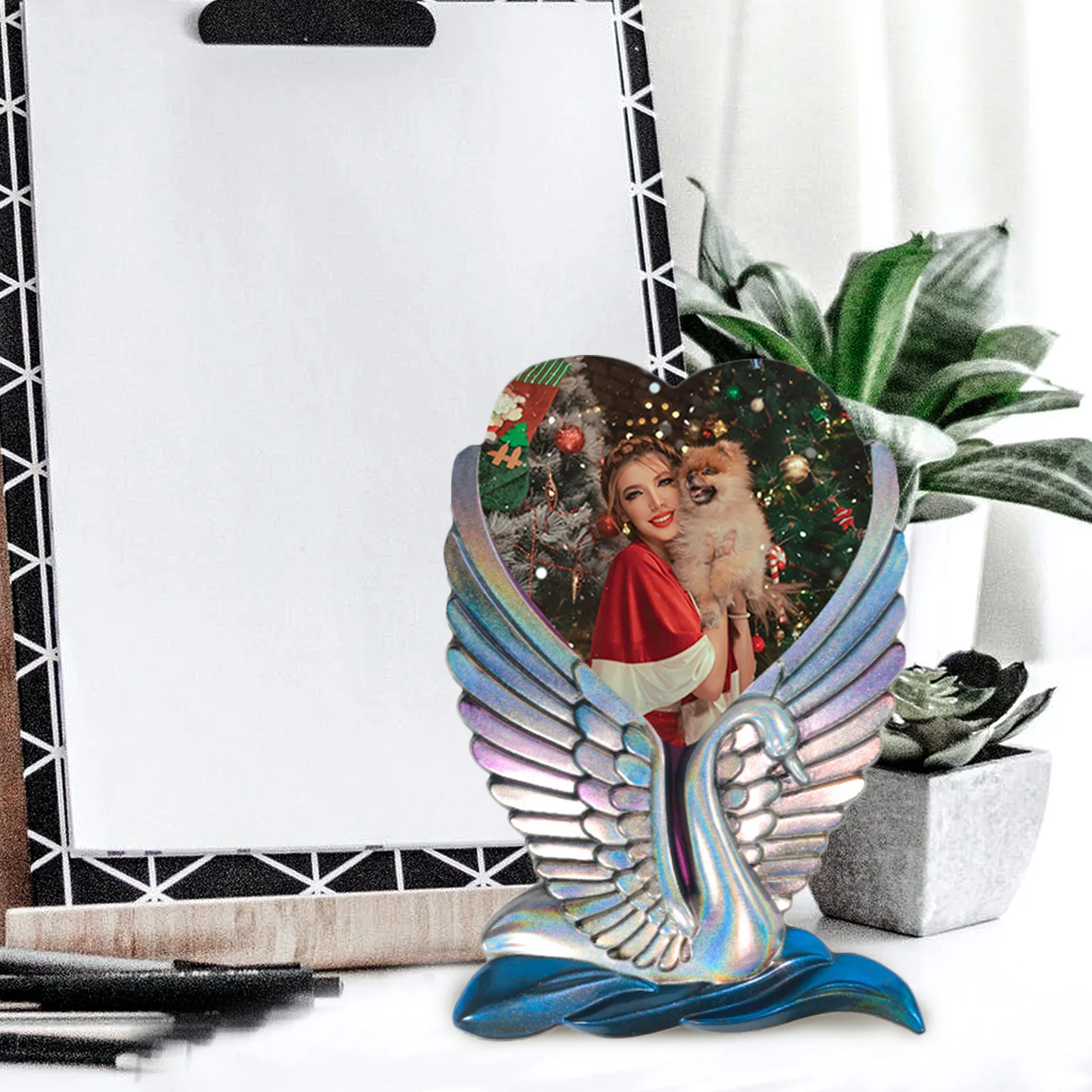 

Swan Heart Photo Frame Mold Silicone for Epoxy Resin DIY Jewelry Accessories Reusable Tear Resistant Practical Safe Decorative