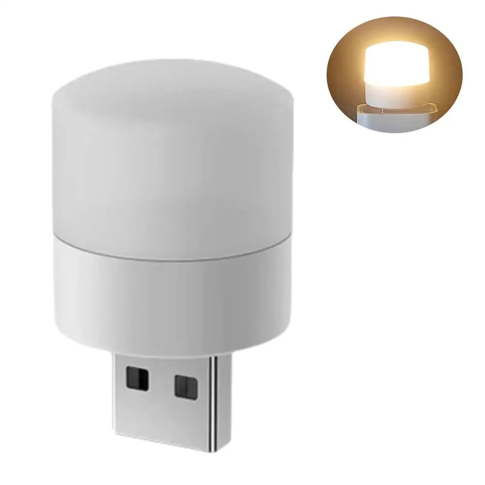 Mini luz LED USB, lámparas portátiles con enchufe, protección ocular, luz de lectura, lámpara redonda, libro móvil, luz de lectura eléctrica para ordenador Sma G8Z7