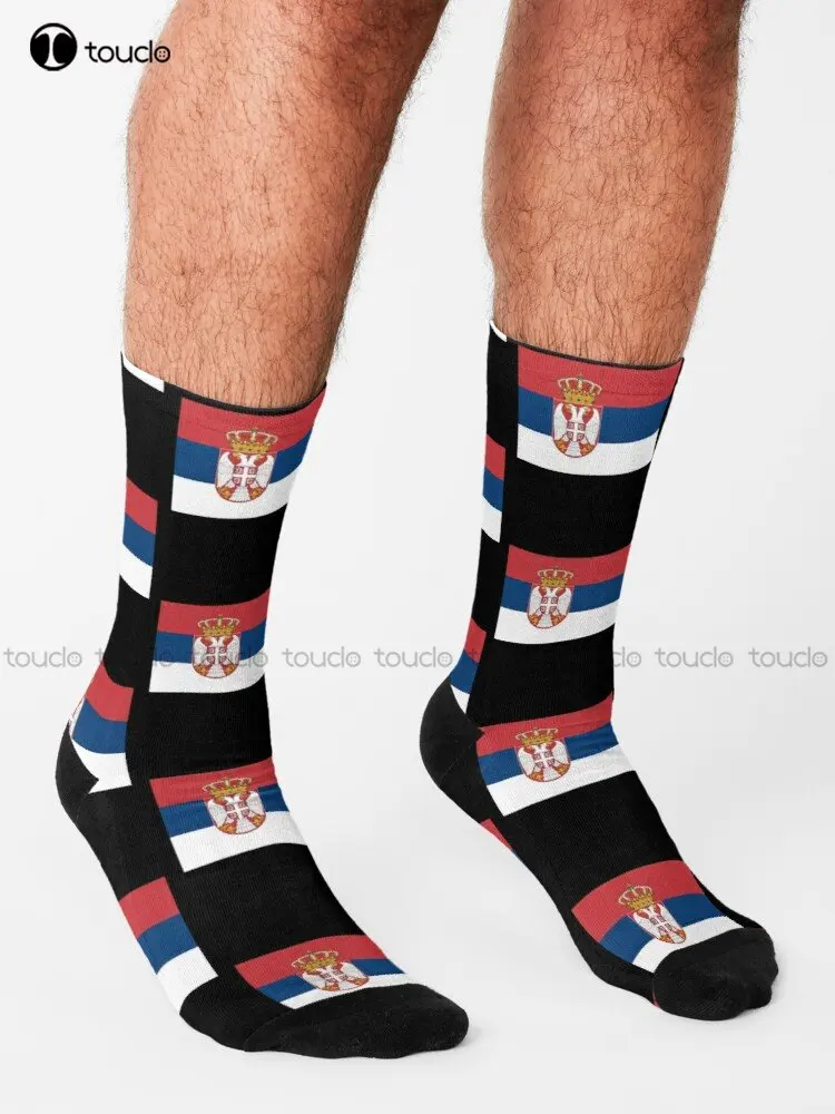 Serbia Country - Serbian Flag Socks Winter Socks Personalized Custom Unisex Adult Teen Youth Socks 360° Digital Print Streetwear