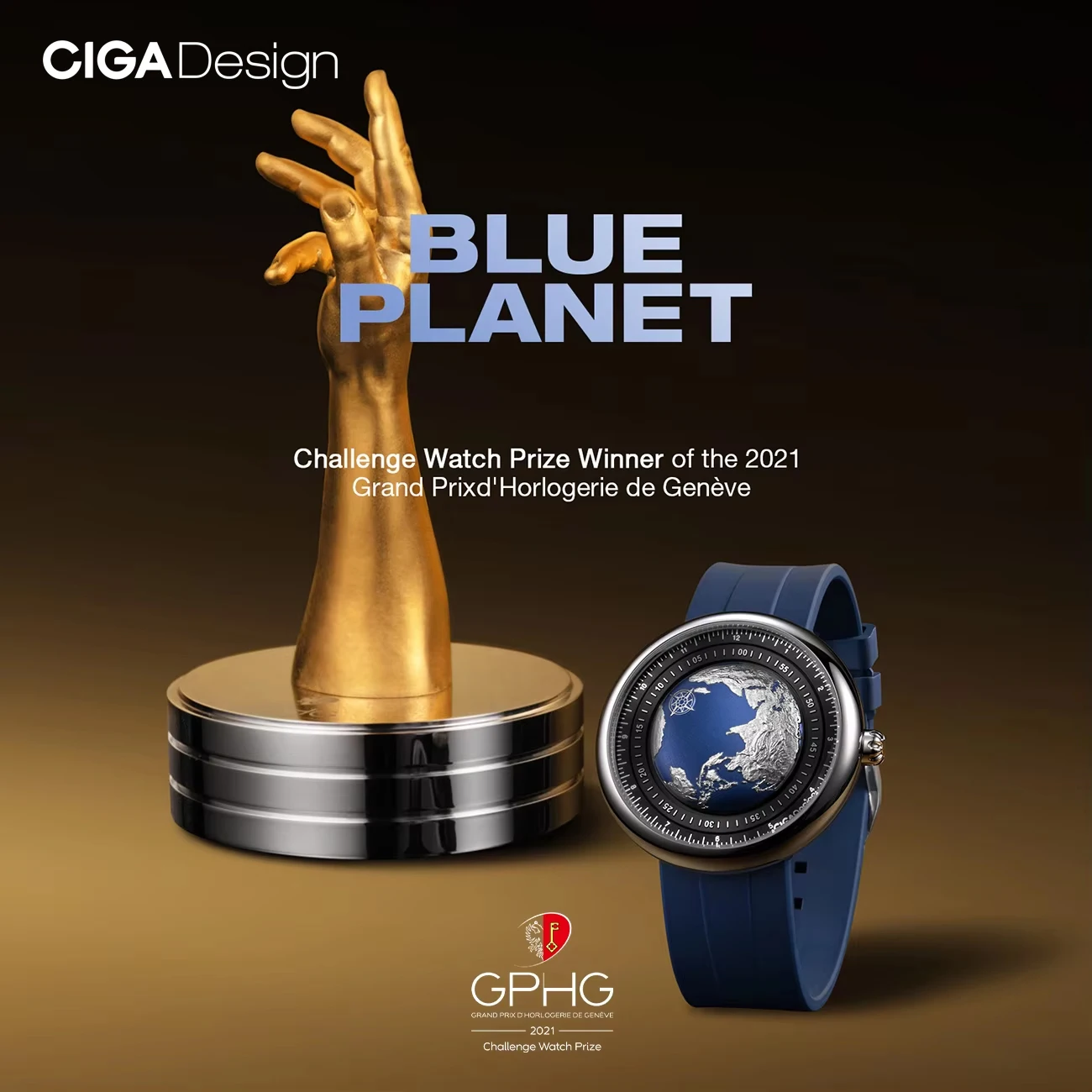 CIGA Design Blue Planet Automatic Movement Watches for Men Luxury Mechanical Wrist Watch Mens Stainless Steel Wrist Timepiece