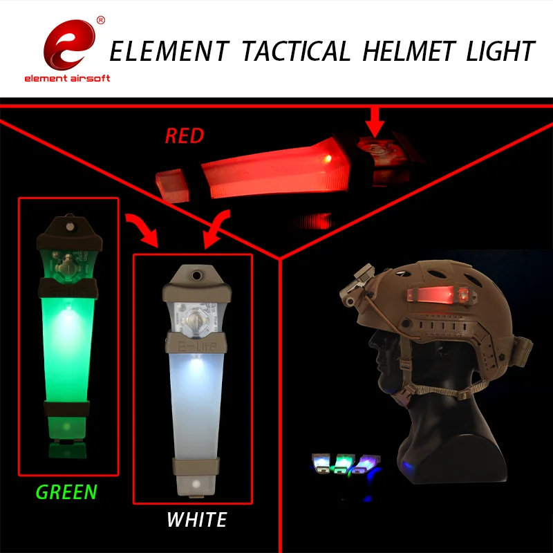 Airsoft Tactical Helmet Light Identification Surefir Marker Light Survival Signal Helmet Lamp Helmet Weapon Flashlight EX234