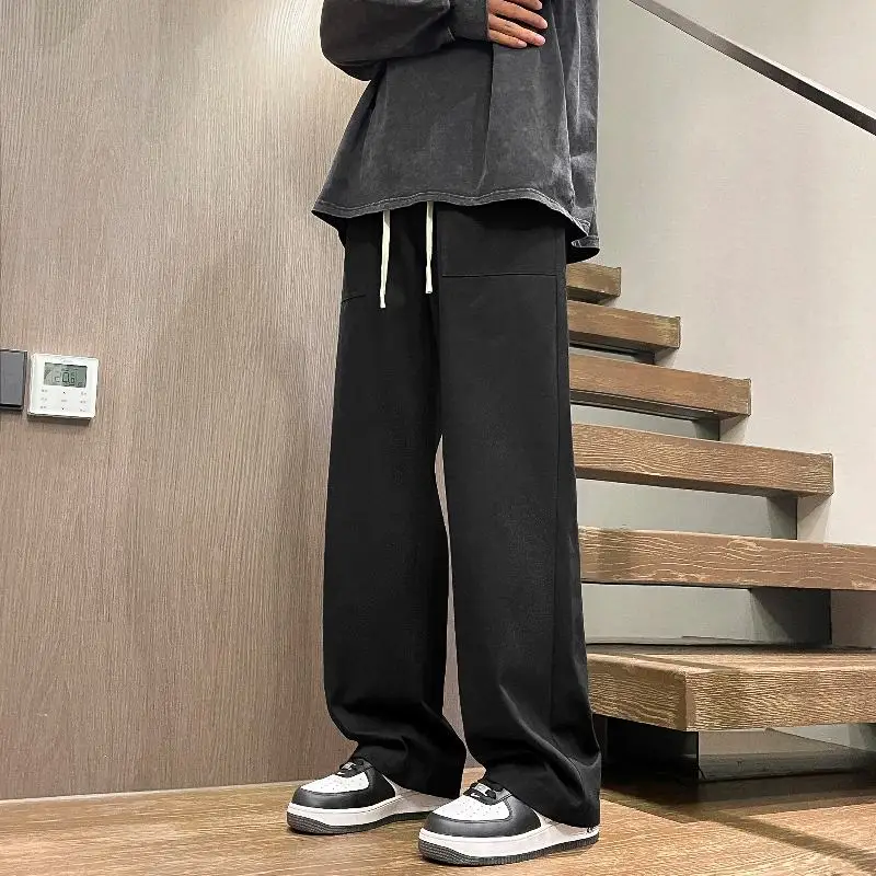 

Loose Straight Leg Men's Casual Pants Spring Autumn New Sle Wide Leg Trousers Comfortable Fit Faionable Youth Sle