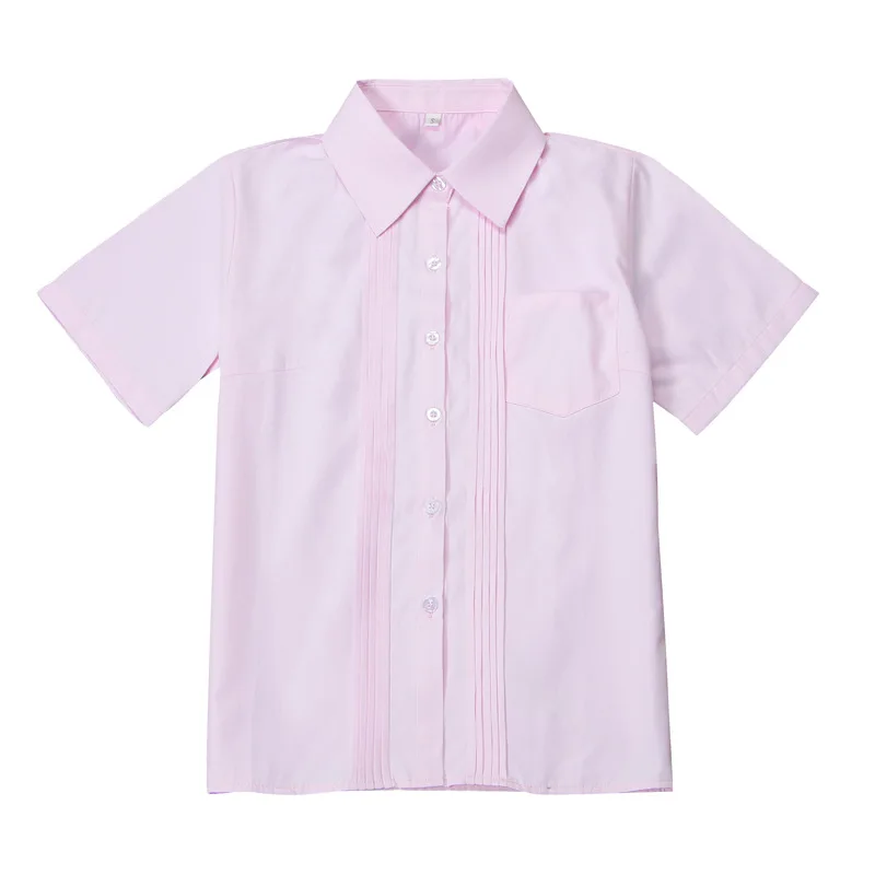 Camicia da studente con risvolto a maniche lunghe a maniche corte multicolore con colletto a punta uniforme uniforme scolastica JK