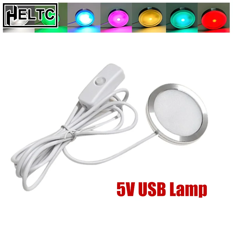 

1Pcs 5V USB Circular Wltra-thin Aluminum Alloy Lamp 3D Printer Accessories Led Light Parts DIY Model Warm White/Multicoour