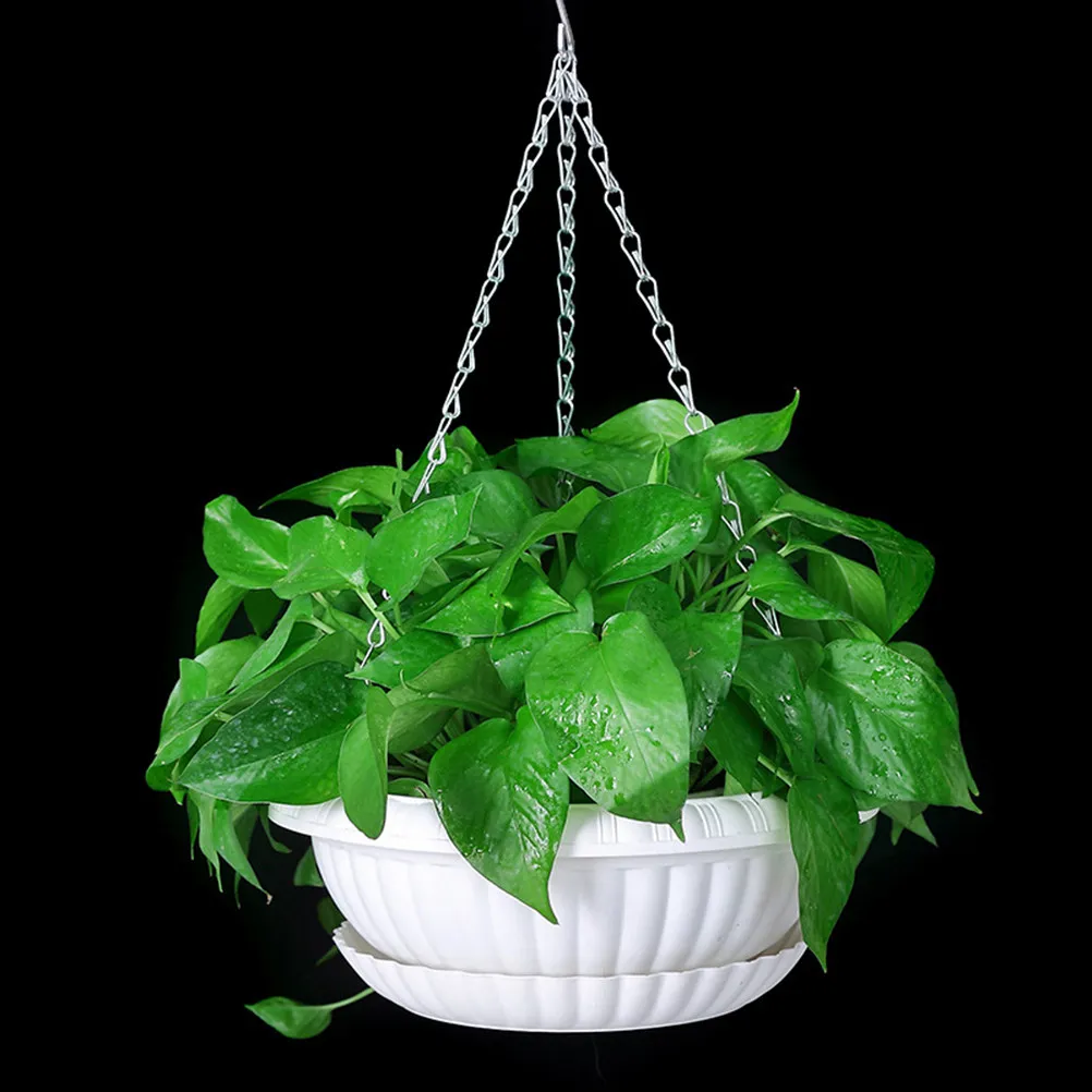 5set-wall-hanging-flower-pot-29cm-pp-resin-material-hanging-basket-for-plants-flowers-with-tray-and-chain-ideal-for-balcony
