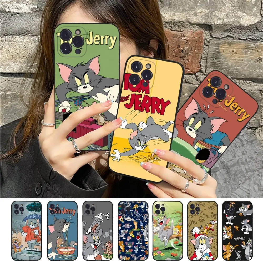 T-Tom J-Jerry Cat Phone Case For IPhone 15 8 7 6 6S Plus X SE 2020 XR XS 14 11 12 13 Mini Pro Max Mobile Case