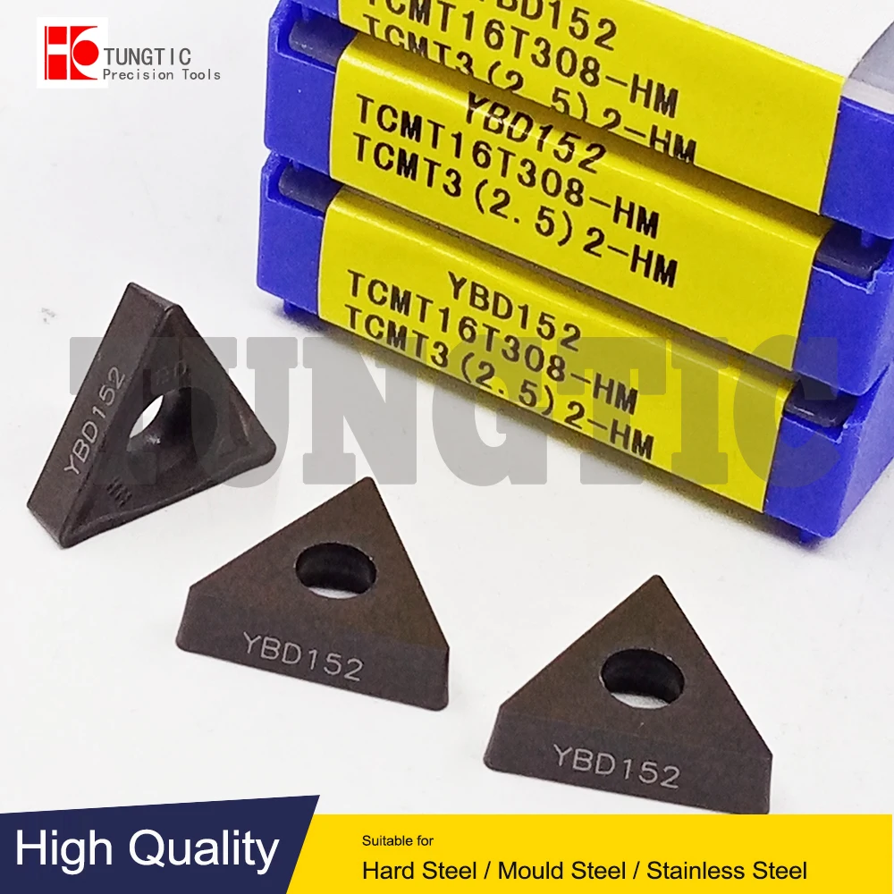 

TCMT16T308-HM YBD152 YBD102 Cutter CNC Tool Lathe Machining Tools Lathe Cutting Tool Metal Turning Tools Inserts TCMT 16T308