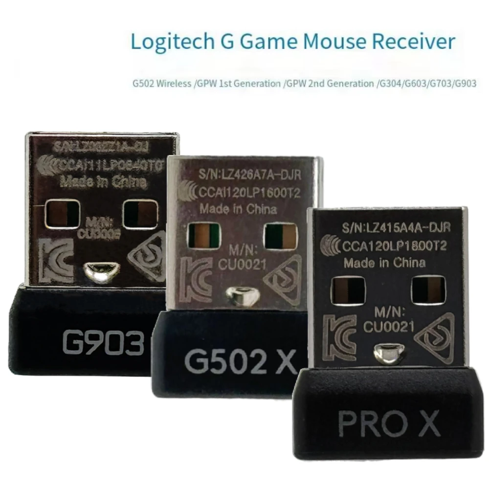 

USB Receiver Wireless Dongle Adapter for Logitech CPW G Pro GPXS G Pro X G903 G502 G502X G603 G703 Wireless Game Mouse Adapter