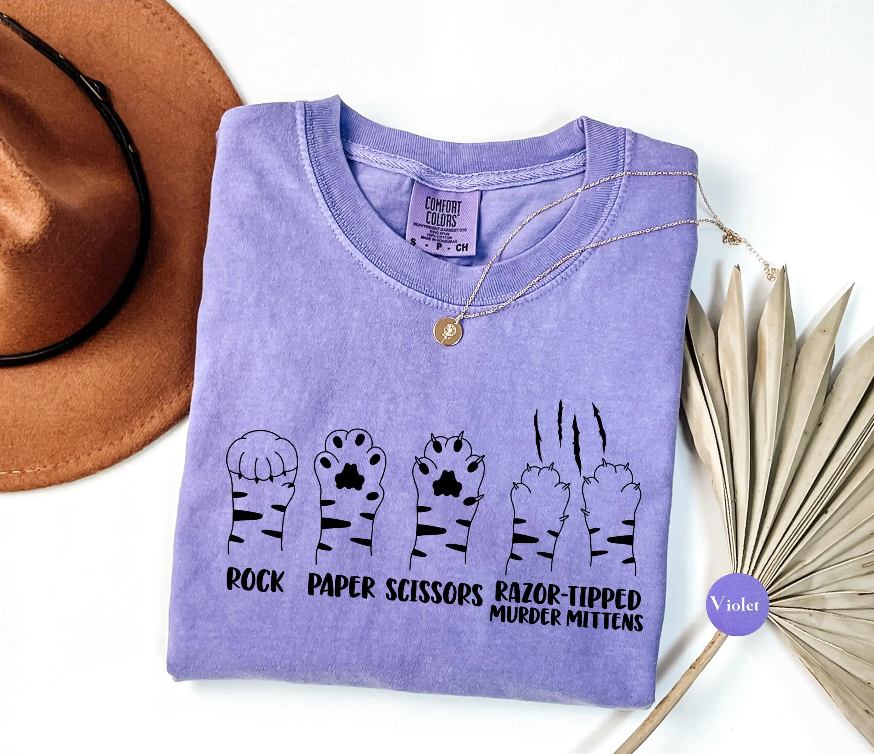 Rock Paper Scissors Cat  T Shirt For Lover Funny Sweater Owner SweatshirT
