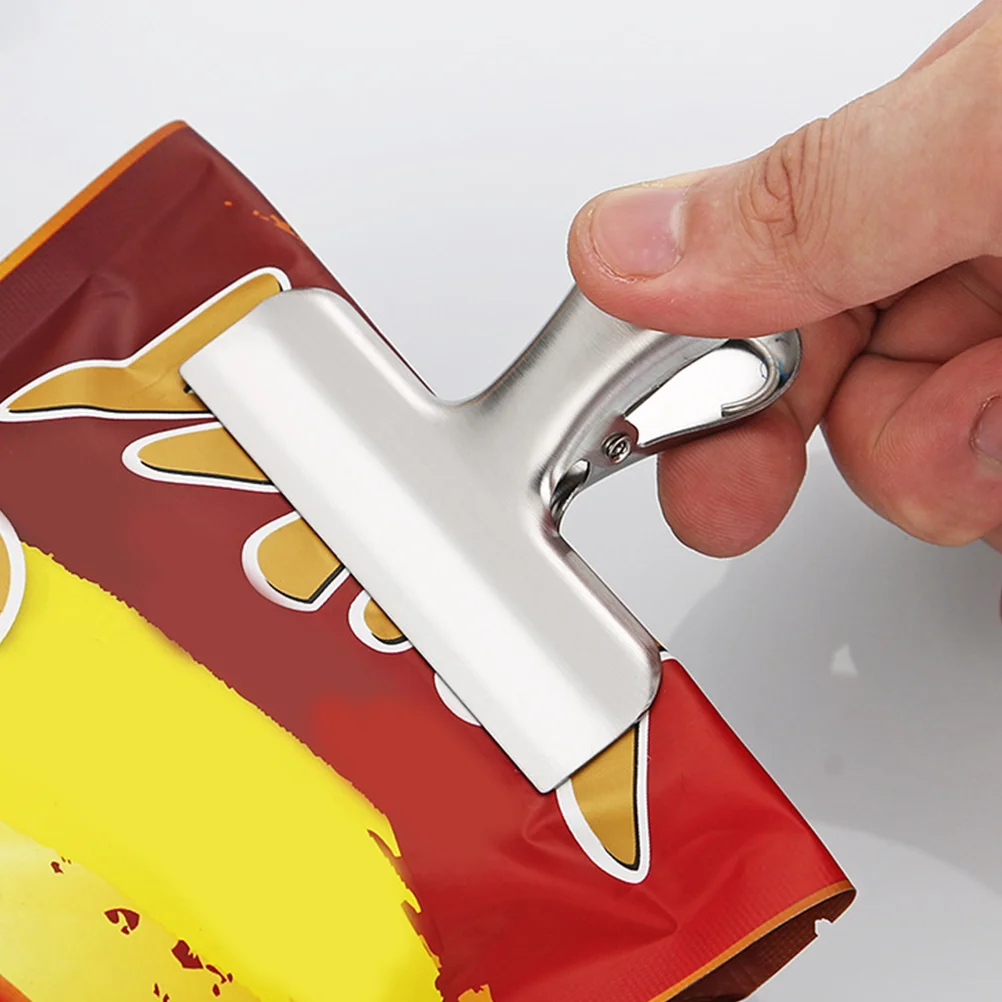 Clips Alisensen Acier Inoxydable avec Charnière D.lique, pour Rangement de Sacs à Café, 5 Pièces