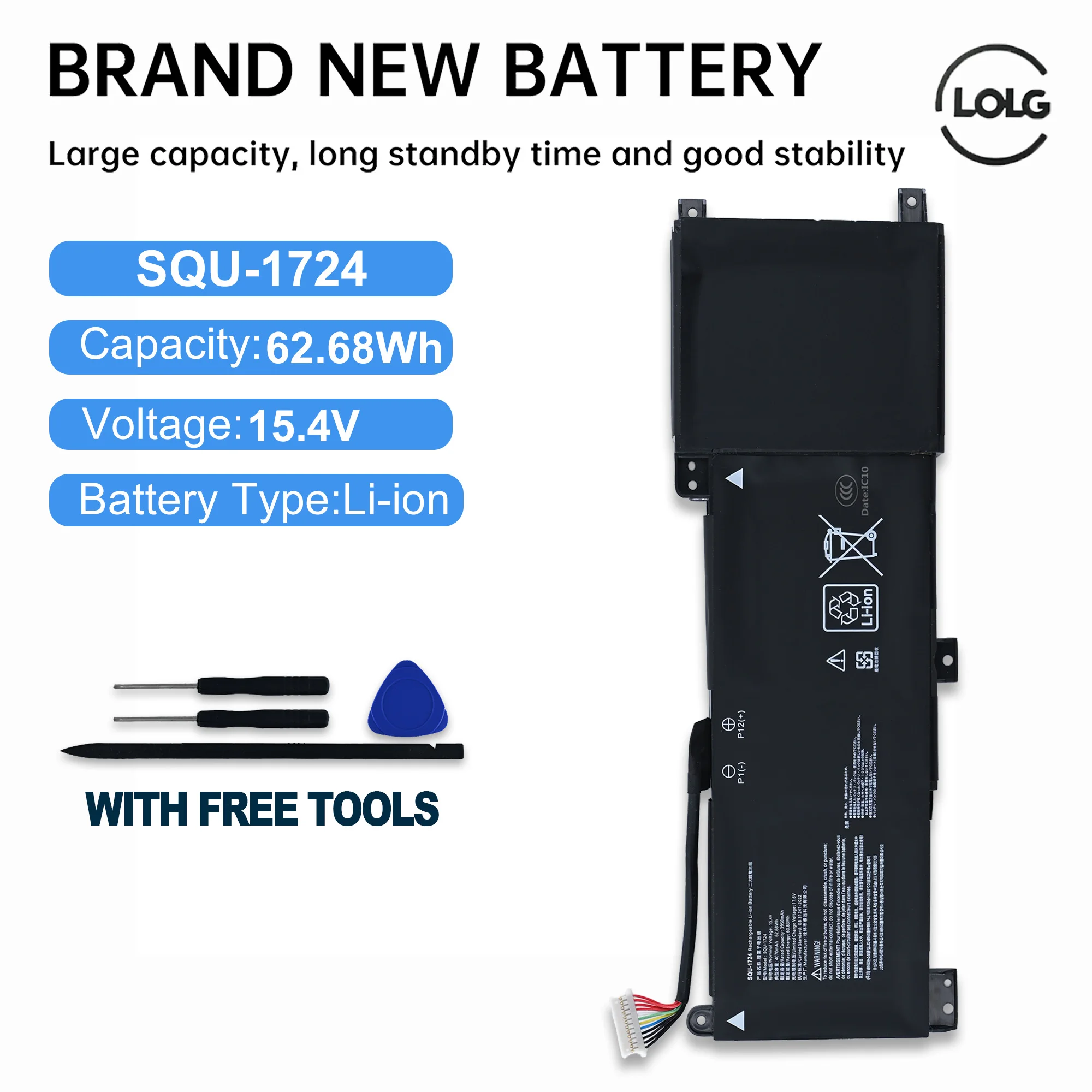 

LOLG New SQU-1724 SQU-1723 Laptop Battery For AORUS 15-XA 15-WA 15-W9 15-SA 15 X9 For GIGABYTE THUNDEROBOT 911