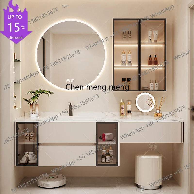 G153 Sink Decorations Bathroom Cabinet Luxury Makeup Customized Display Cupboard Gadgets Space Saver Archivadores Hotel Furnitur