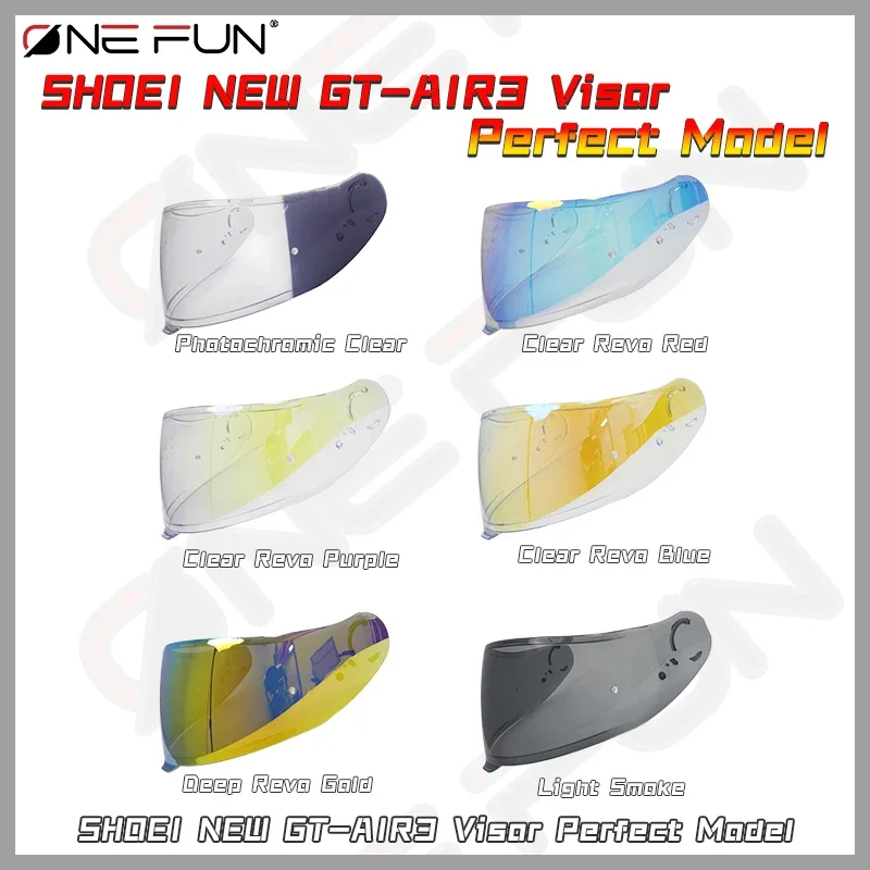 

For SHOEI GT-AIR 3 Motorcycle Helmet Dual Photochromic Visor Anti-Fog UV Protection Quick Release Day & Night Riding Accessories