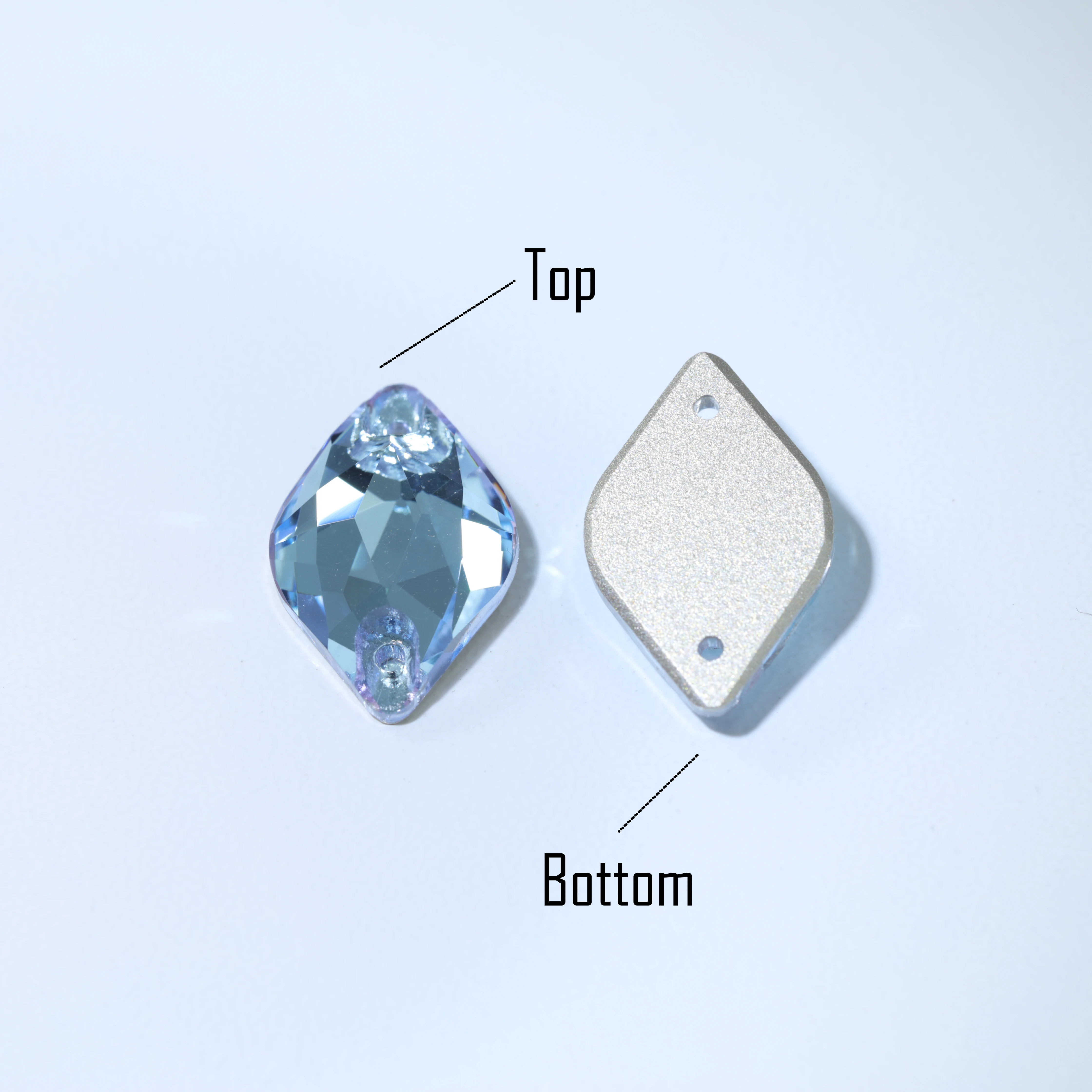Funkelnde Strasssteine, weiß beschichtet, Zitronenform, zum Aufnähen, 3211 Premium-Glaskristall für Nagelkunst, Kleidung, DIY, Taschen, Schuhe, Zubehör. – Detail 7