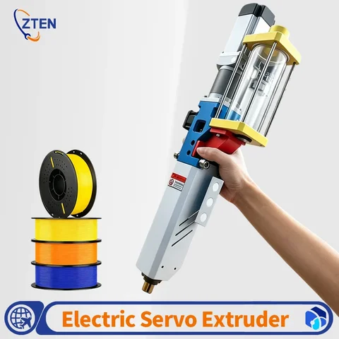3D Desktop Extruder Machine 6kg/h Vertical Printing Extruder 1200W Suitable for Robot Arm Plastic ABS PP Pellet Lab Proofer