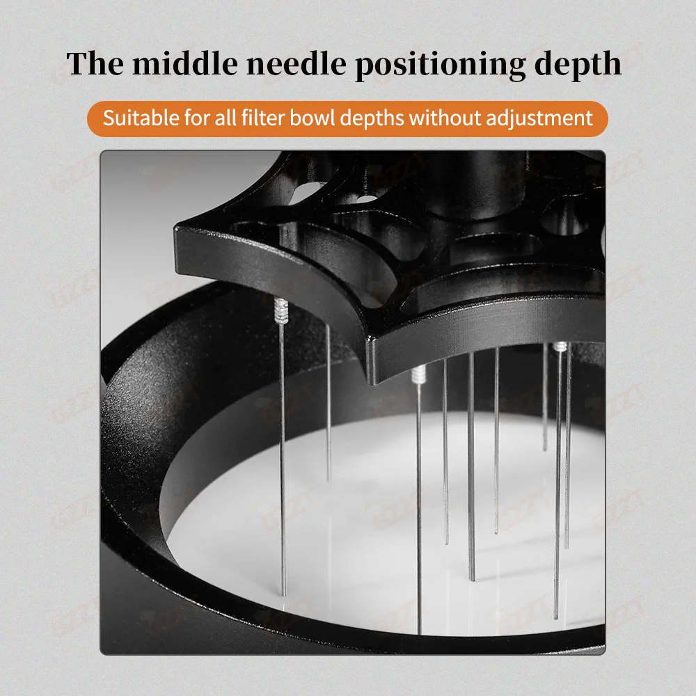 GZZT WT045 Needle Coffee Powder Distributor 58mm Rotary Espresso Stirrer Needle Distributor Magnetic Coffee Tamper Barista Tools