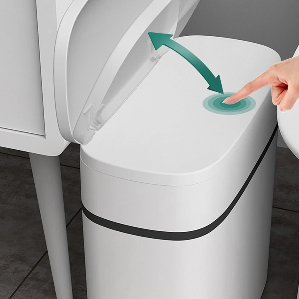 Leak-proof Household Trash Can Convenient Push-to-open Design Waterproof Penetration Approximately 31.6 * 16 * 29.8cm Tight Fit