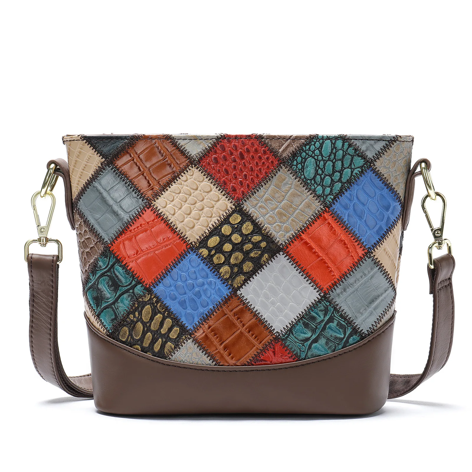 

Patchwork Bucket Bag Colorful Crossbody Bag Luxury Handbags Designer Women Bags Shoulder Bags Shop Messenger Bag Free Shipping