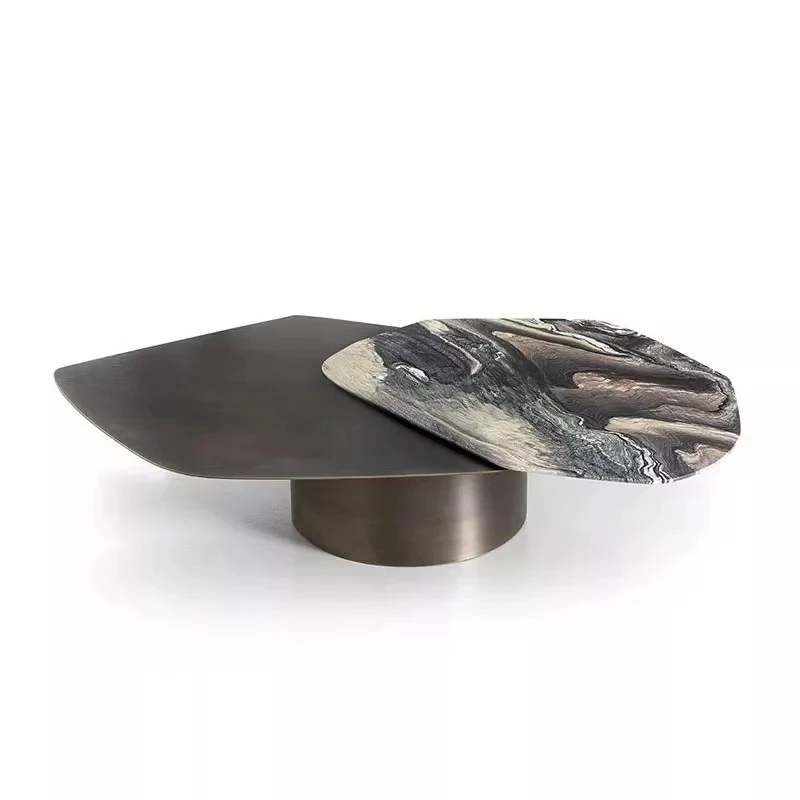 

Итальянский минималистичный креативный журнальный столик специальной формы из натурального роскошного камня, вращающийся мраморный гостиничный дом