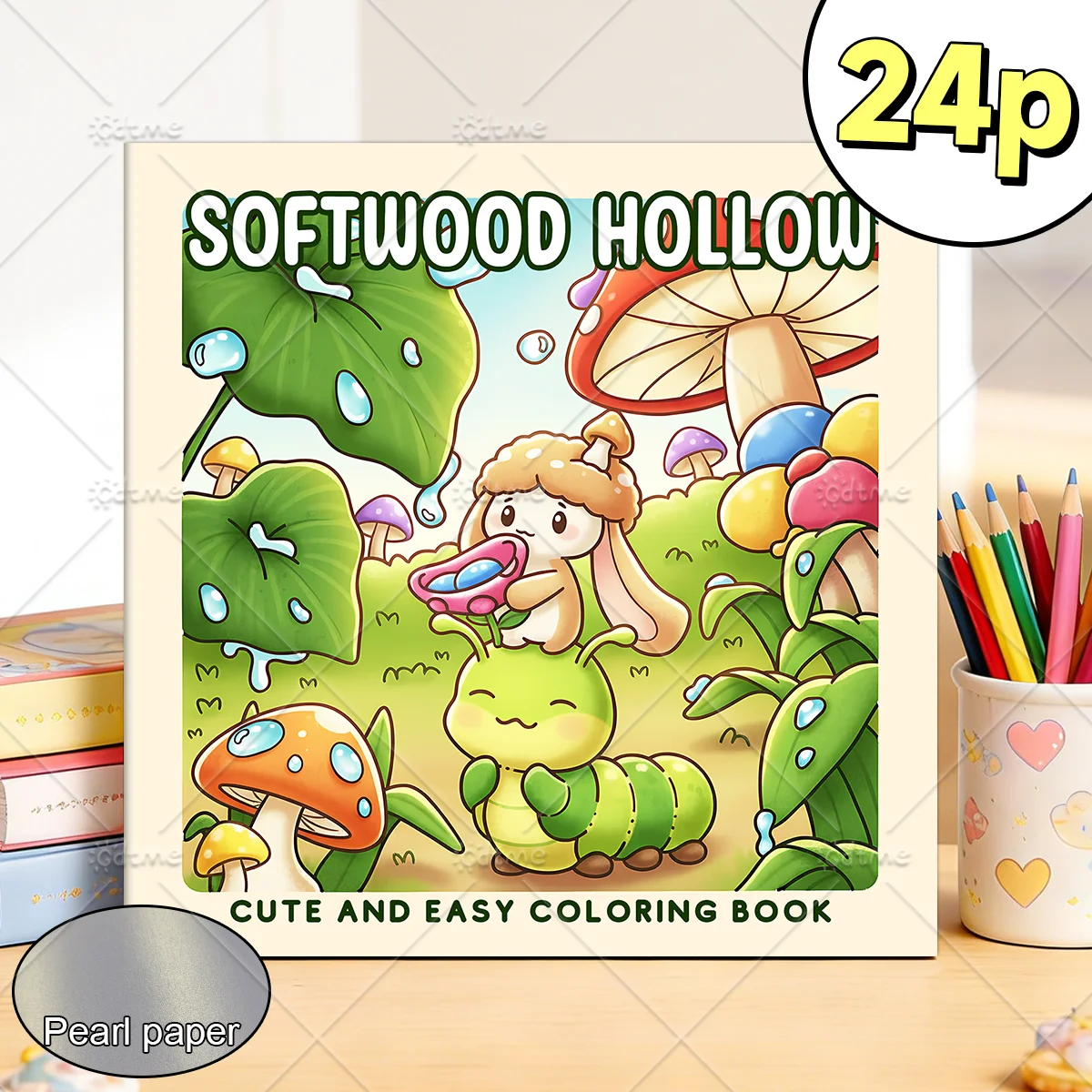 SOFTWOOD HOLLOW Bold-easy Patterns Coloring Book for Adults Cute Drawing Book Perfect Gift for Party and Birthday ﻿ image 2