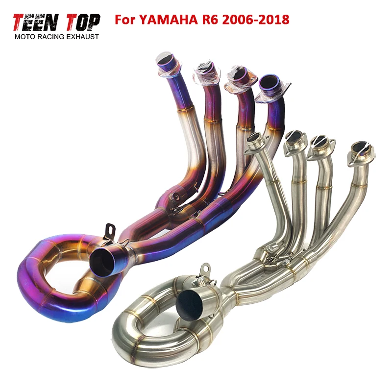 

Motorcycle Exhaust Front Pipe For Yamaha R6 YZF-R6 304SUS Escape Moto Tube Exhaust Header 2006-2018 R6 Motorbike Exhaust Muffler