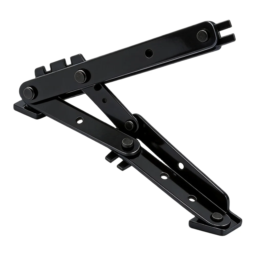 Folding Sofa Bed Hinges for Adjustable Sofa Bed Frames Steel Black 2 pcs with Sturdy Triangular Spring Integration