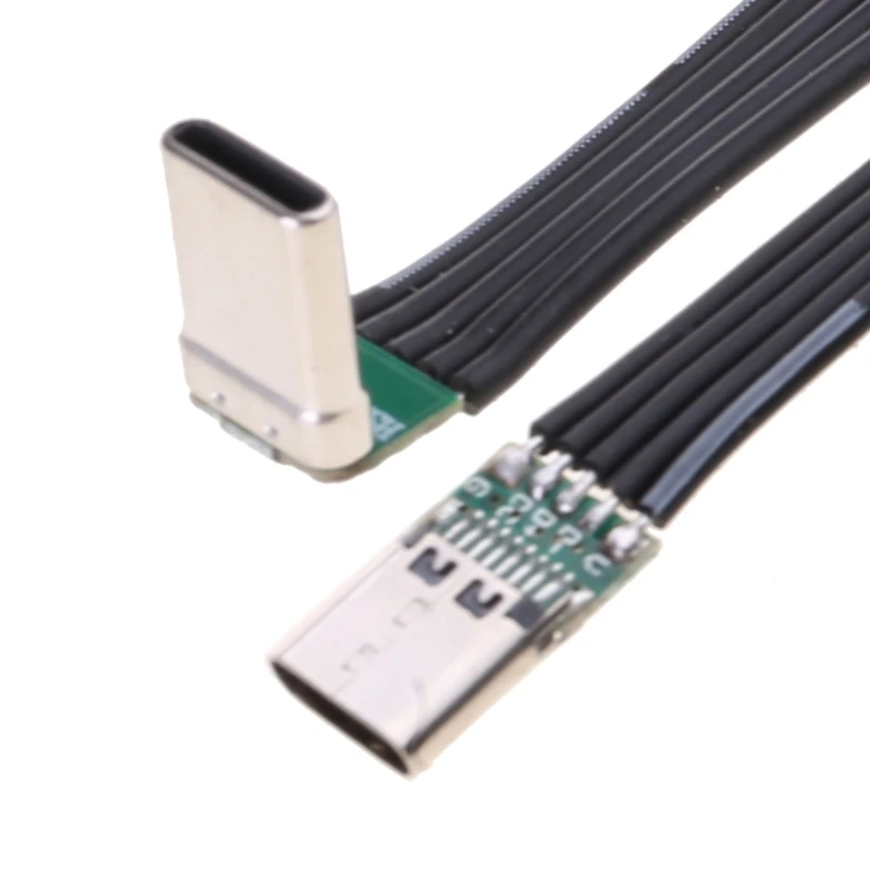 كابل شحن سريع من النوع C ذكر إلى أنثى يدعم 2A كابل طاقة ينحني رأس مستقيم 20 واط قوي 480 ميجابت في الثانية دروبشيب