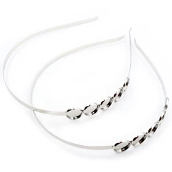 3pcs/lot 12mm with 5-Cameo Blank Base Hair Band Rhodium Bronze Hair Band DIY Jewelry Making Supplies Findings
