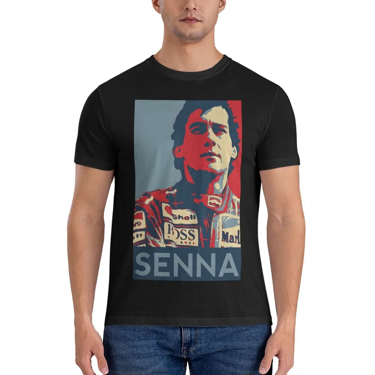 Casual Art T-Shirts Men Crew Neck Pure Cotton T Shirt Ayrton Senna Short Sleeve Tee Shirt 6XL Tops