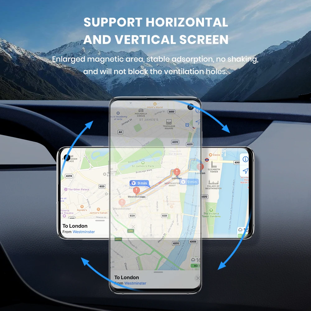 TOPK Magnetic Car Phone Holder Car Mount for Dashboard Magnetic Wall Holder for for Cellphones