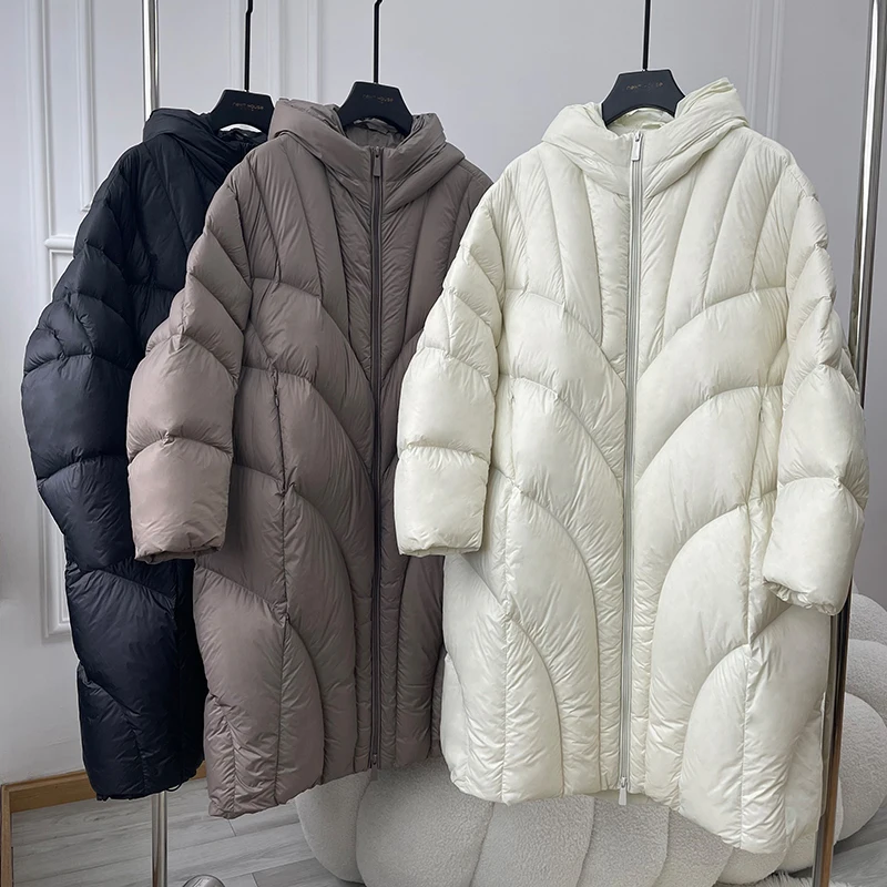 

2022 New Winter Fashion Loose Long Women's Coat Down Jacket Female Parka For Women Casual Outerwear Overcoat