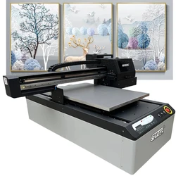 Hot Sale Flatbed 90*60 60*90cm UV printer A1 UV flatbed printer triple printing A1 A2 XP600 uv printer