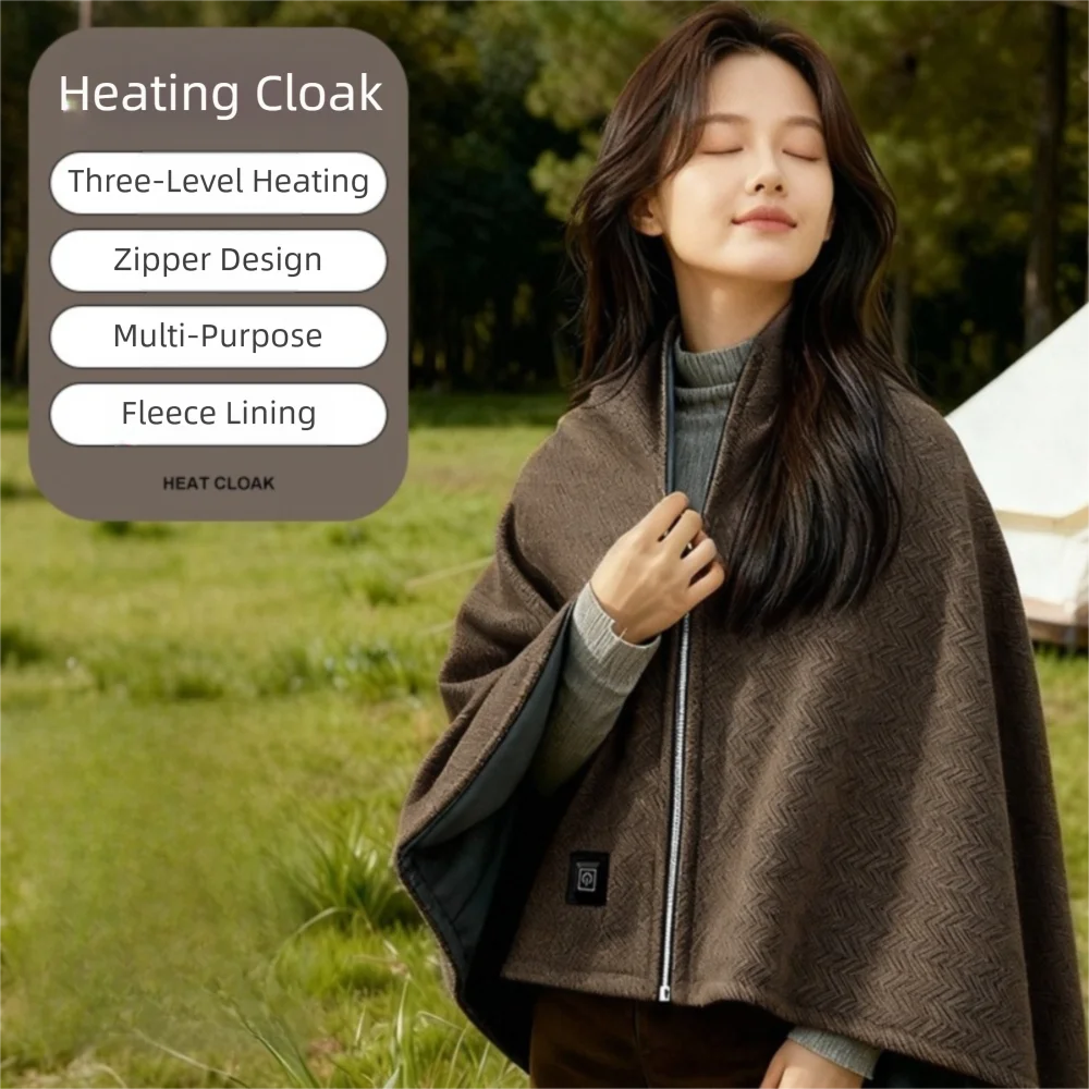 الموضة المحمولة USB بطانية تسخين كهربائي يمكن ارتداؤها قابل للغسل الاحترار شال 3 مستويات التدفئة غطاء الساق مكتب/المنزل/التخييم #4